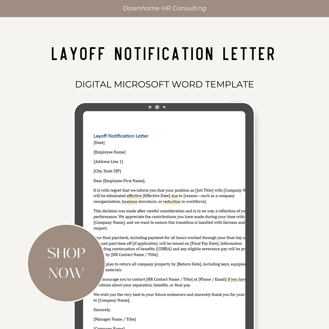 Layoff Notification Letter