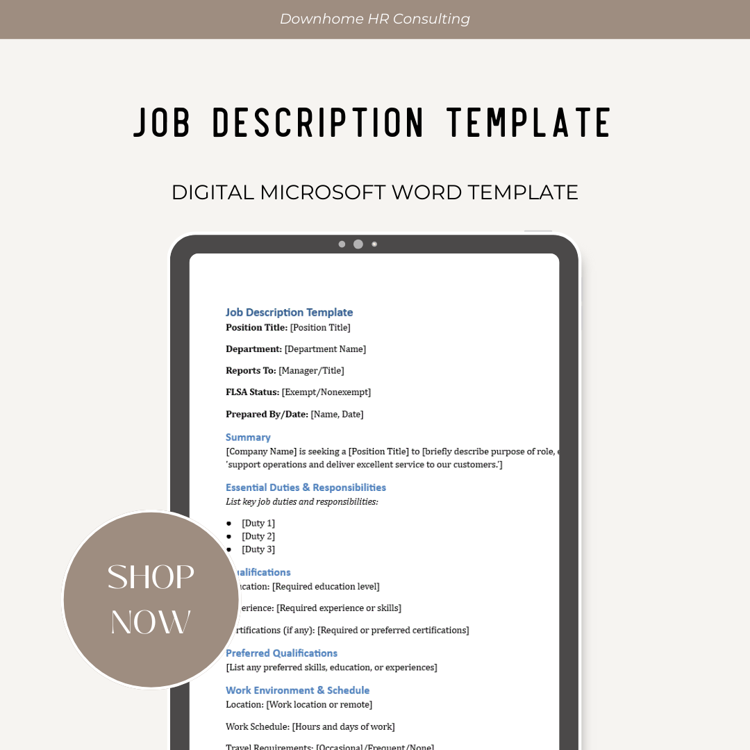 Job Description Template