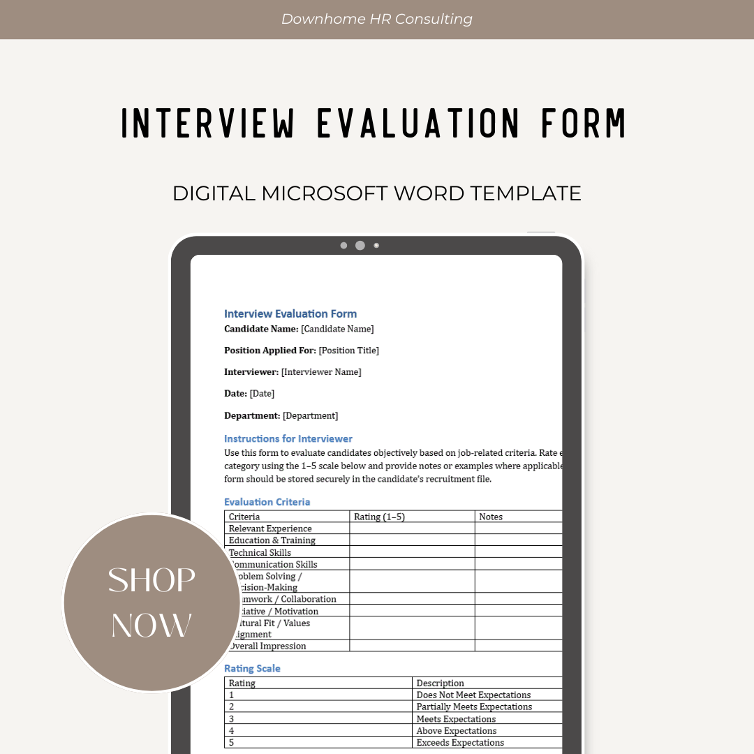 Interview Evaluation Form