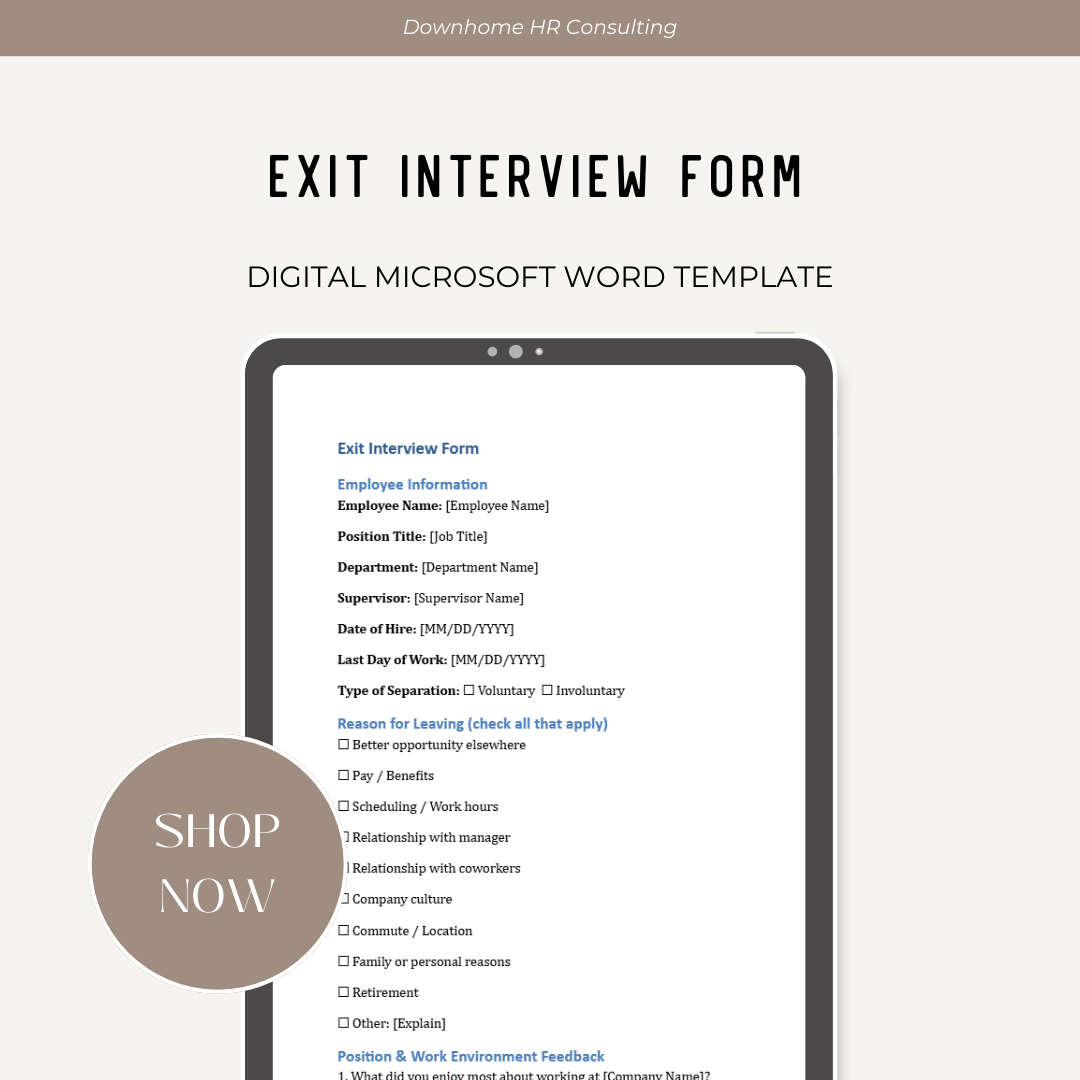 Exit Interview Form