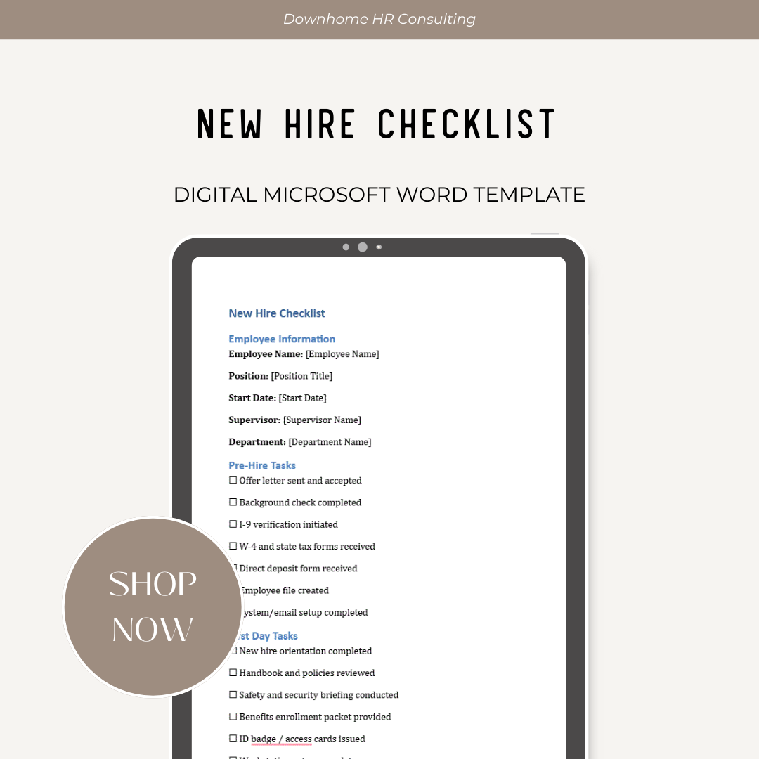 New Hire Checklist