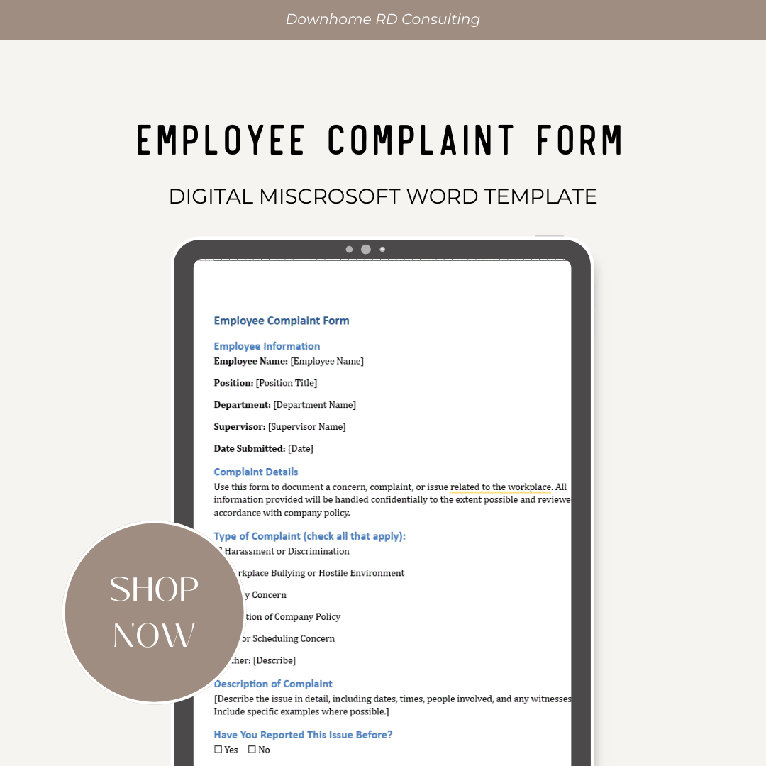 Employee Complaint Form