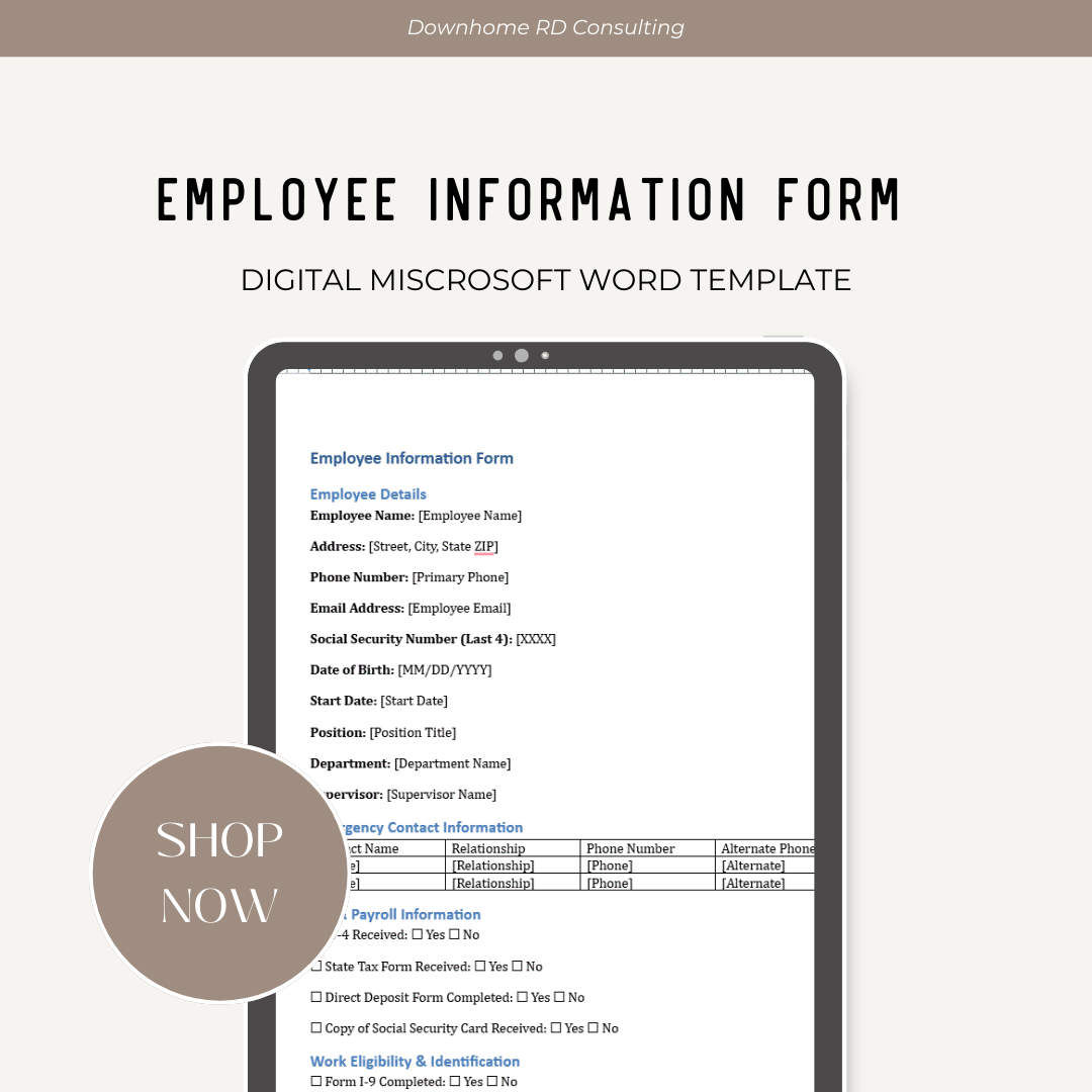 Employee Information Form