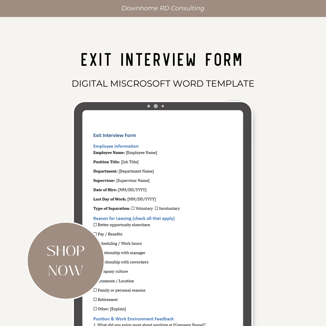 Exit Interview Form